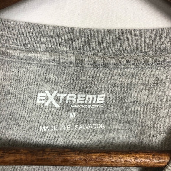 Extreme Concepts American Flag Bacon Shirt Size M Gray T Shirt - Picture 3 of 12